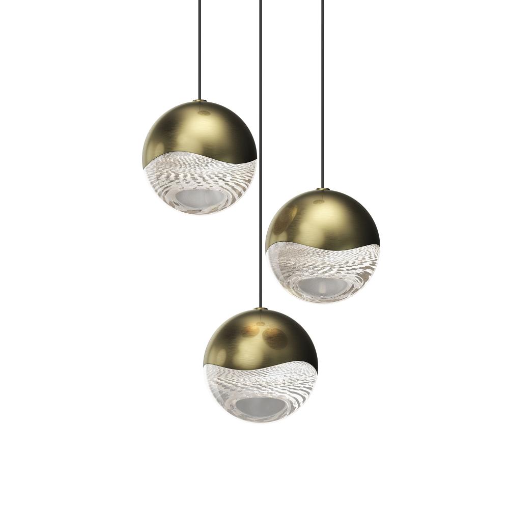 3-Light Round Large LED Pendant