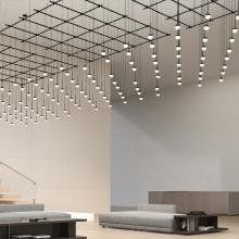 Sonneman SLS1141 - 8' Square Gridscape w/ Monoline Domed Ball Pendants