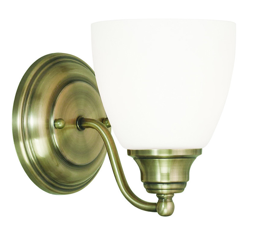 1 Light Antique Brass Wall Sconce