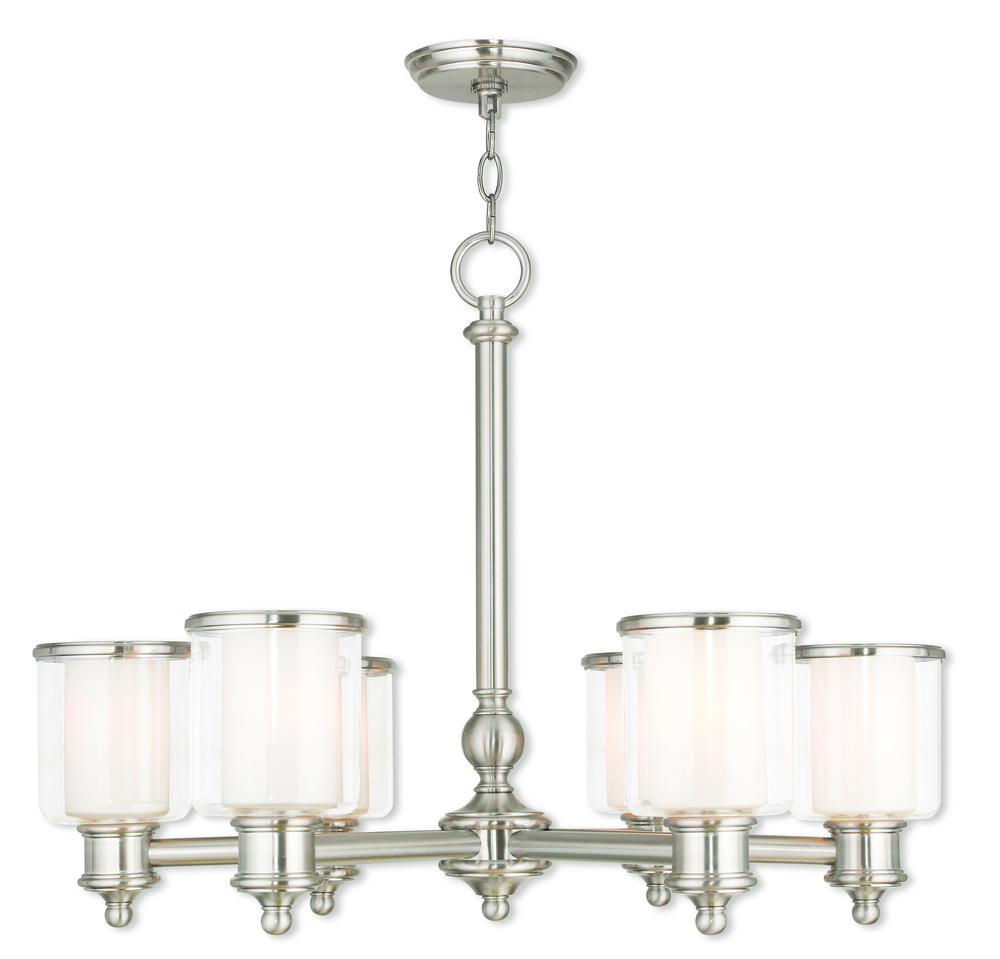 6 Light Brushed Nickel Chandelier