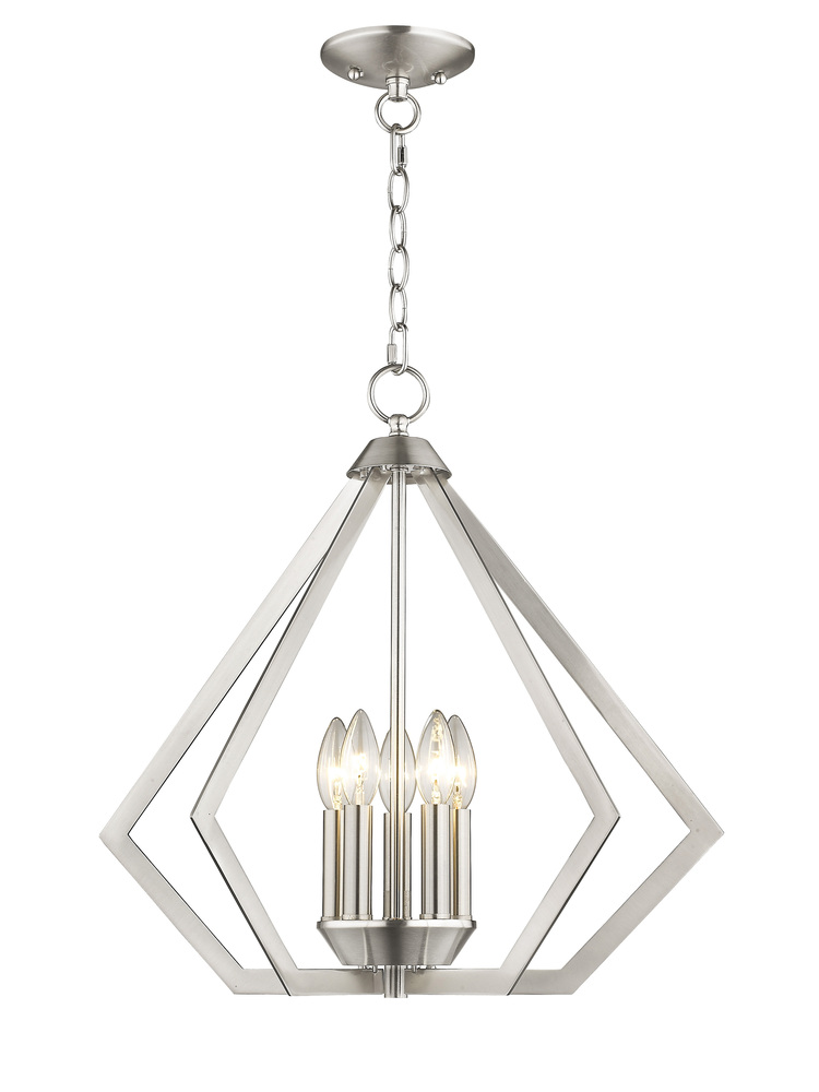 5 Light Brushed Nickel Chandelier