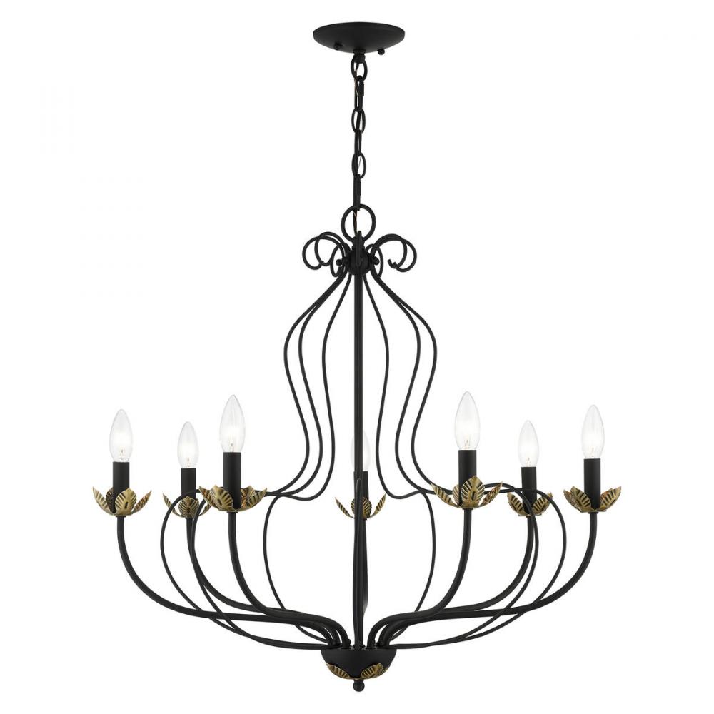 7 Light Black Chandelier