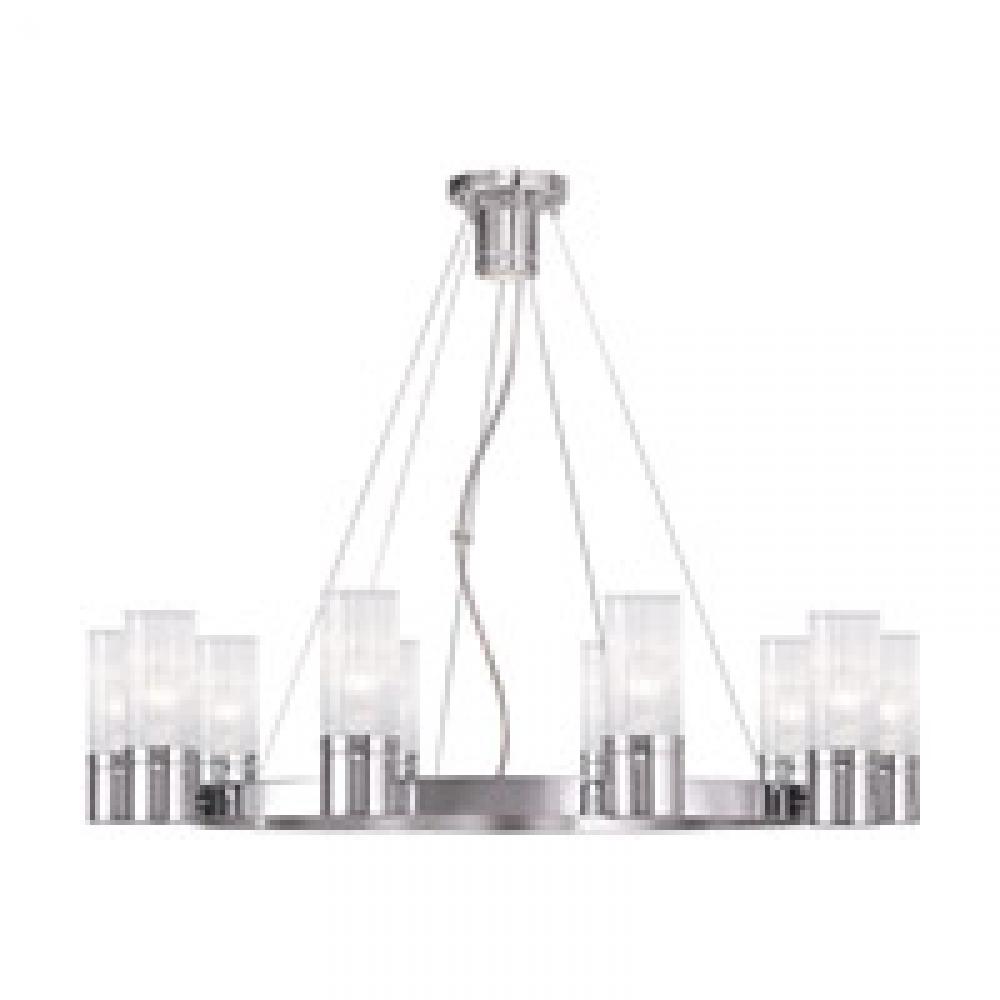 10 Light Polished Chrome Chandelier