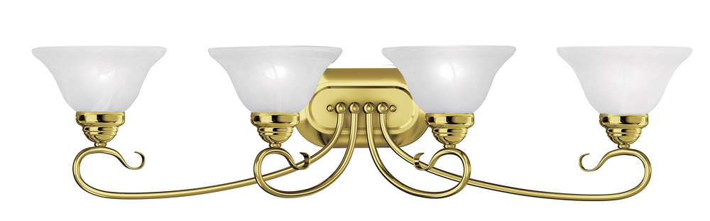 4 Light Polished Brass Bath Light