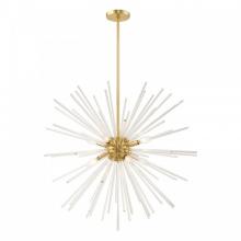 Livex Lighting 41258-12 - 8 Lt Satin Brass Pendant Chandelier