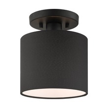 Livex Lighting 45661-04 - 1 Lt Black  Semi Flush