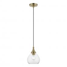 Livex Lighting 46501-01 - 1 Light Antique Brass Mini Pendant