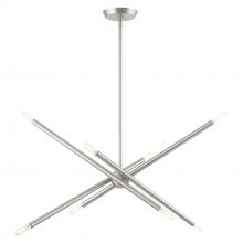 Livex Lighting 46778-91 - 8 Lt Brushed Nickel Linear Chandelier