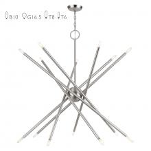 Livex Lighting 47009-91 - 14 Light Brushed Nickel Extra Large Foyer Chandelier