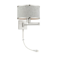 Livex Lighting 60429-91 - 1 Lt Brushed Nickel Swing Arm Wall Lamp