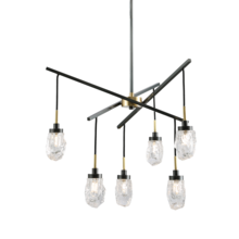 Kanova Lighting KCH1106A-6 - Avola 6 - Light Ice - Drop Abstract Chandelier