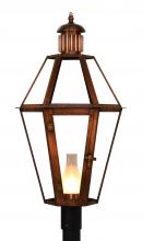 The Coppersmith MV25E-HSI-FT-PF - Mount Vernon 25 Electric-Hurricane Shade-Fluted Top-Post Fitter