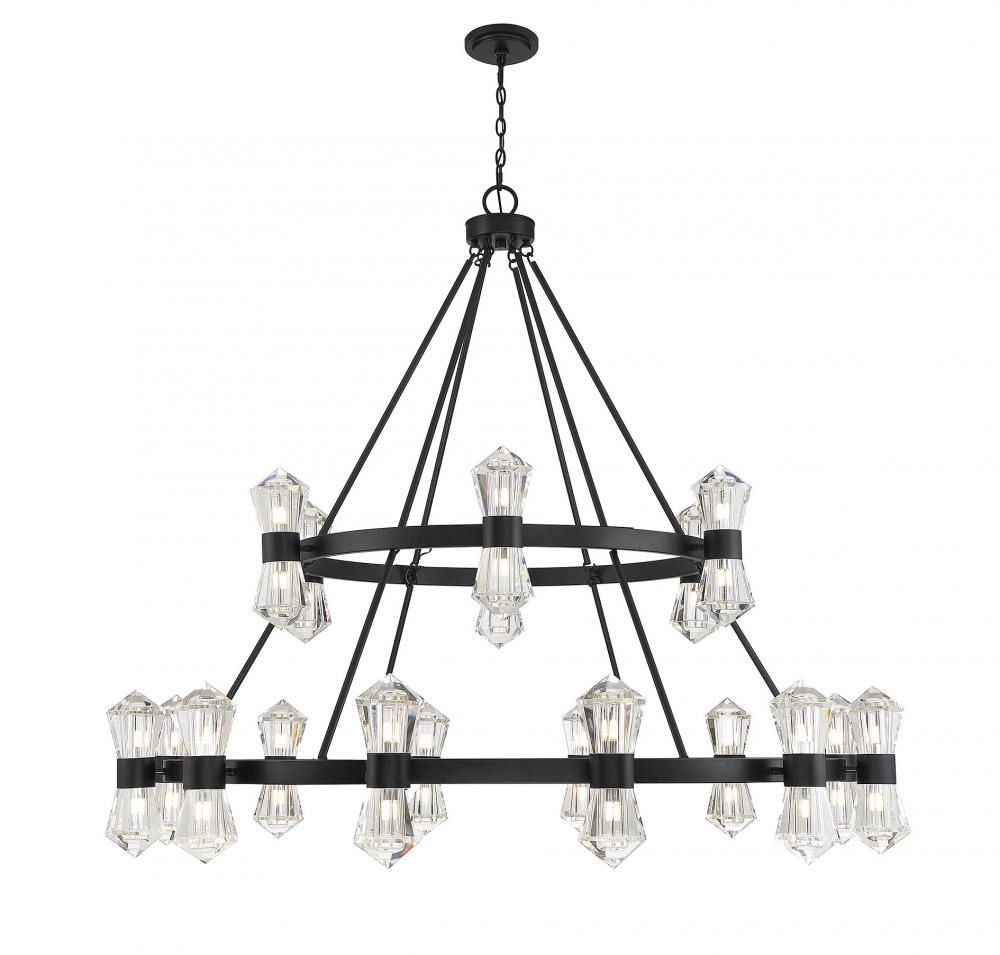 Dryden 36-Light LED Chandelier in Matte Black