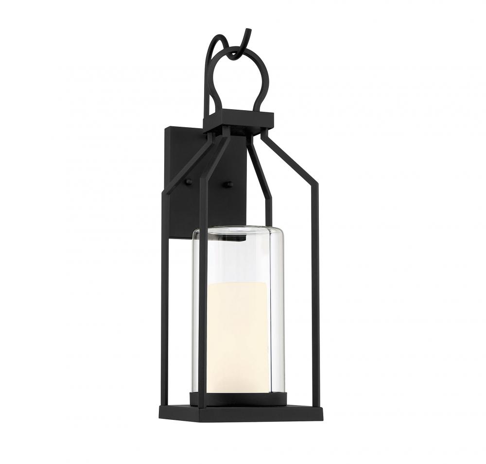 Hamilton 1-Light Outdoor Wall Lantern in Matte Black