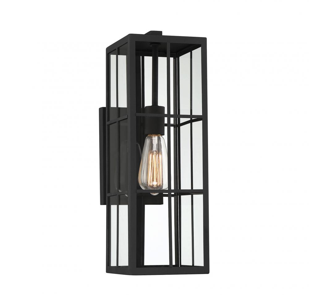 Ericson 1-Light Outdoor Wall Lantern in Matte Black