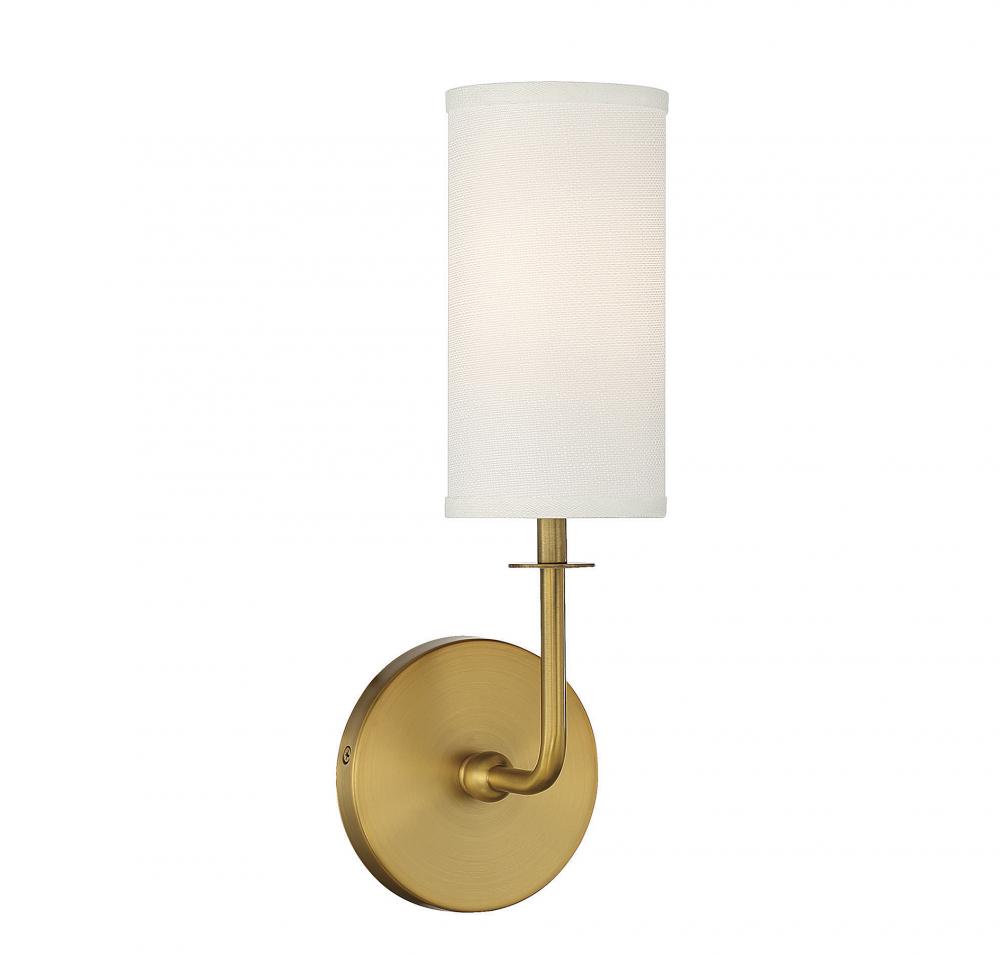 Powell 1-Light Wall Sconce in Warm Brass