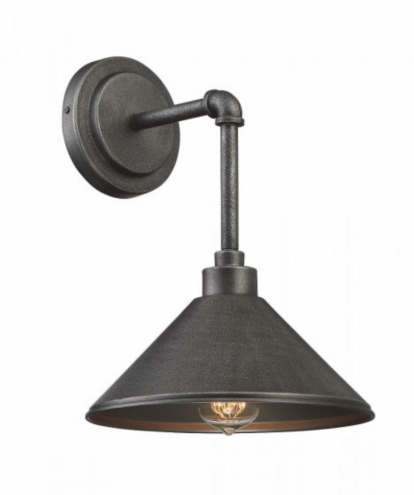 Dansk 1-Light Wall Sconce in Galvanized Metal