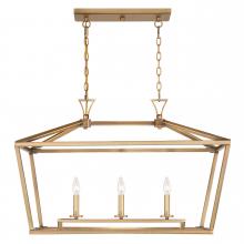 Savoy House 1-423-3-322 - Townsend 3-Light Linear Chandelier in Warm Brass