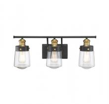 Savoy House 8-2069-3-51 - Macauley 3-Light Bathroom Vanity Light in Vintage Black with Warm Brass