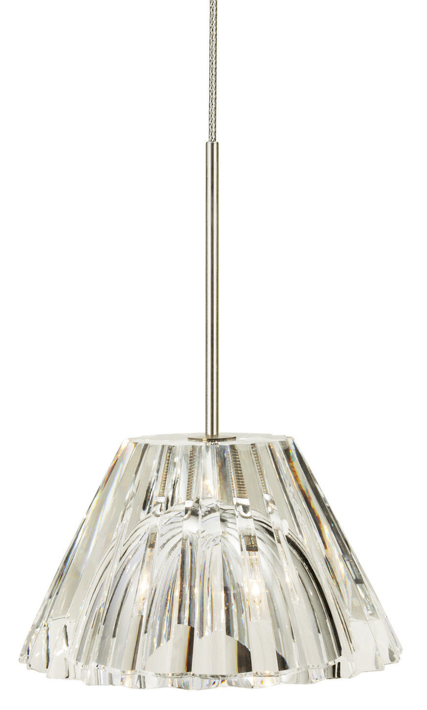 Pendant Ridge Crystal Clear Polished Nickel Hal G4 20W 350lm Monopoint