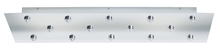 Stone Lighting CPEJRT14PNHAL - Canopy Low Voltage Rectangular 14 Light 9"X31" EZ Jack Polished Nickel for Halogen