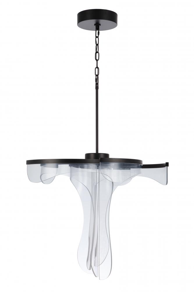 Estrella 5 Arm LED Pendant in Flat Black