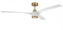 Craftmade PHB60SB3 - 60" Phoebe in Satin Brass w/ White Blades