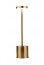 Craftmade 86293BRS-TR - Curtis 1 Light LED Rechargeable Lamp in Brass