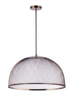 Craftmade P1005SB-LED - 24.25” Diameter Sculptural Statement Metal Mesh Dome Pendant in Satin Brass