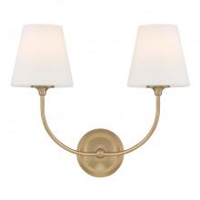 Crystorama 2442-OP-VG - Libby Langdon Sylvan 2 Light Vibrant Gold Sconce