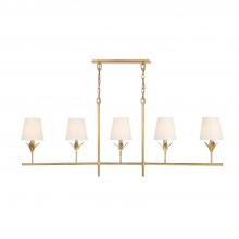 Crystorama 537-GA - Broche 5 Light Antique Gold Chandelier