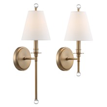 Crystorama RIV-382-AG - Riverdale 1 Light Aged Brass Sconce