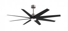 Matthews Fan Company ANLK-BN-BK-64 - Ariella 8-blade ceiling fan in Brushed Nickel and Matte Black blades