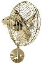 Matthews Fan Company BP-PB-MTL - Bruna Parede wall fan in Polished Brass finish.