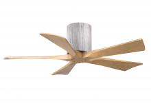 Matthews Fan Company IR5H-BW-LM-42 - Irene-5H three-blade flush mount paddle fan in Barn Wood finish with 42” Light Maple tone blades