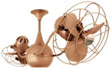 Matthews Fan Company VB-BRCP-MTL - Vent-Bettina 360° dual headed rotational ceiling fan in brushed copper finish with metal blades.