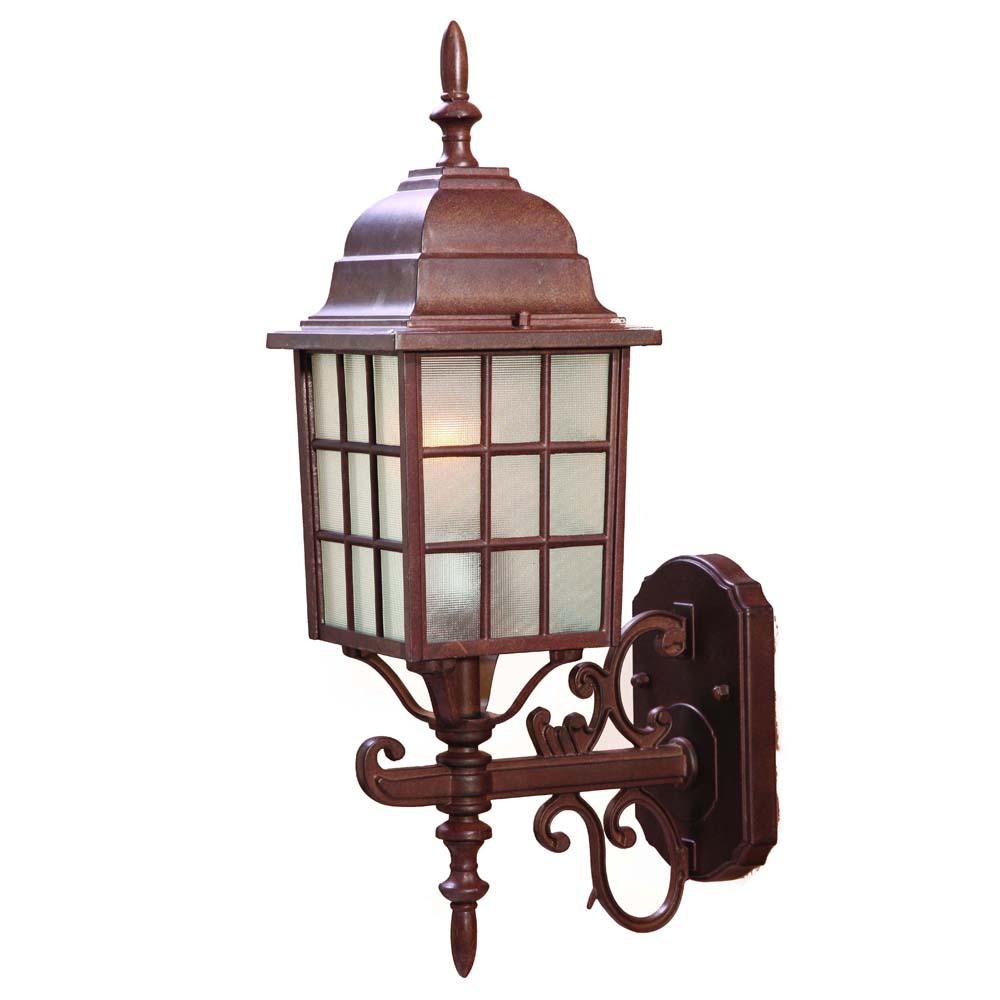 Nautica Collection Wall-Mount 1-Light Outdoor Burled Walnut Light Fixture