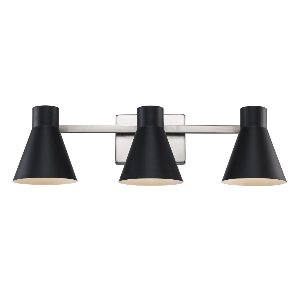 Vanity Lighting Black/Brushed Nickel