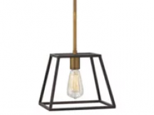 Trans Globe 10461 BK/BN - Adams 9.25" wide Pendant