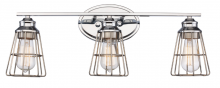 Trans Globe 21193 PC - 3LT-SCONCE TRI STEEL CAGE-PC