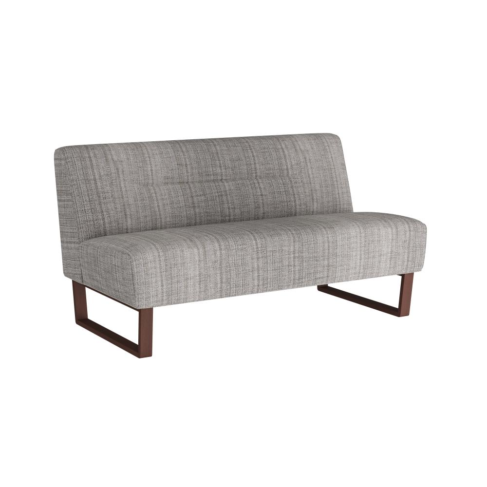 Valeswood Settee Platinum Tweed Dark Walnut