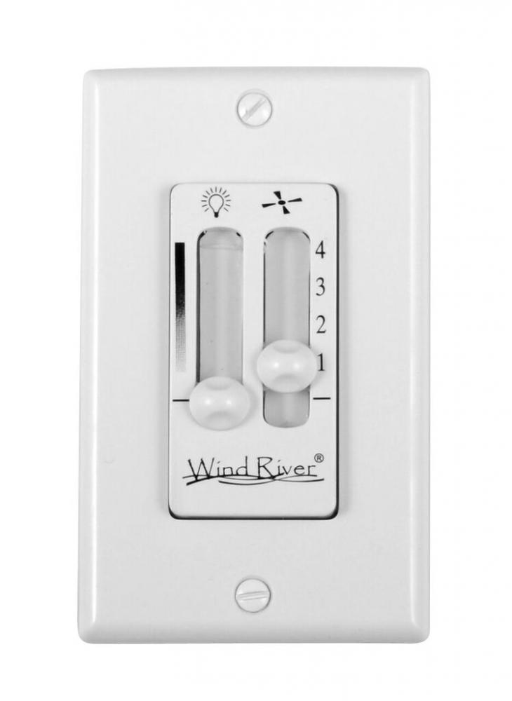 Dual Fan Light Wall Control WHITE