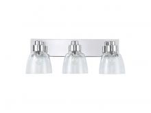 Golden 0314-BA3 CH-CLR - Remy 3-Light Vanity Light in Chrome with Clear Glass