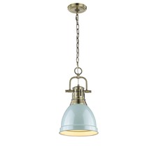 Golden 3602-S AB-SF - Duncan Small Pendant with Chain