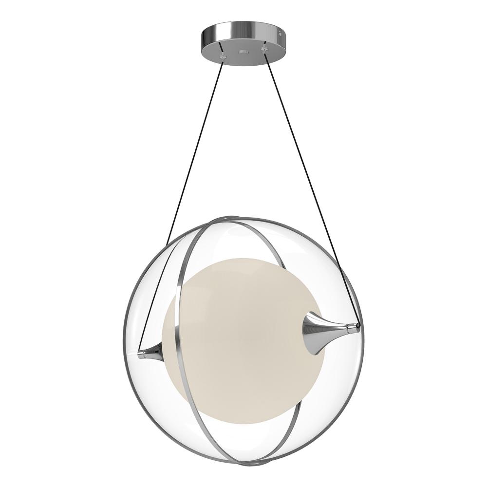 Aries 16-in Chrome LED Pendant