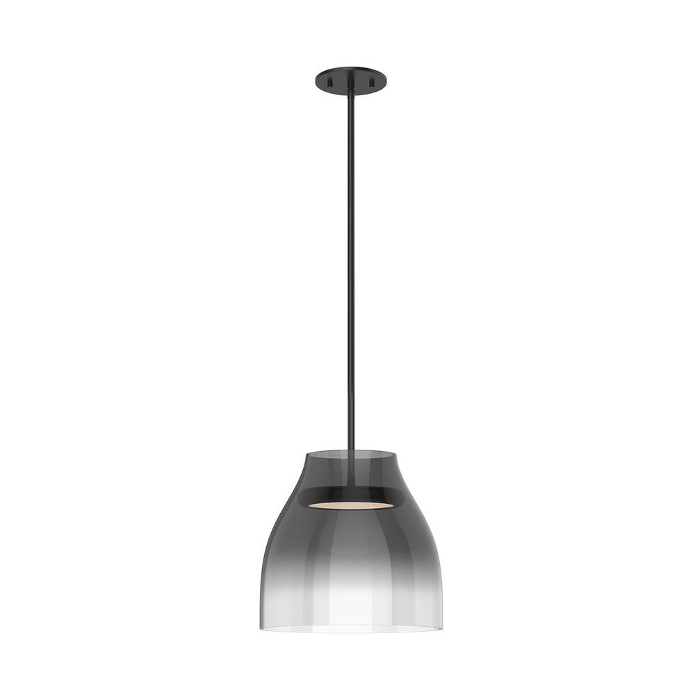 Trinity 12-in Black/Smoked LED Pendant