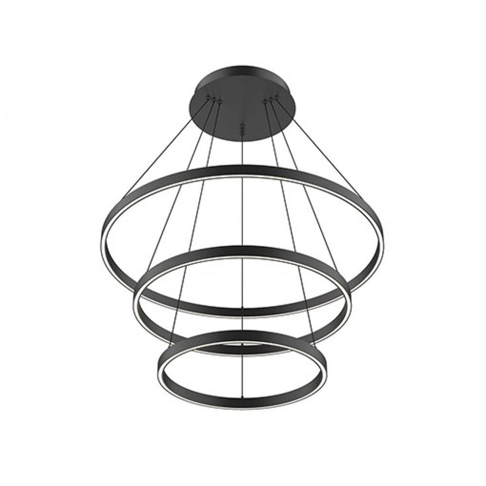 Cerchio 32-in Black LED Chandeliers