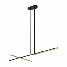 Kuzco Lighting Inc LP28760-BK/BG - Shift 60-in Black/Brushed Gold LED Linear Pendant