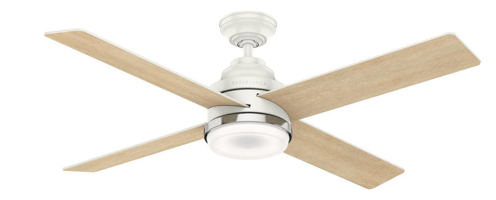 Casablanca 54 inch Daphne Fresh White Ceiling Fan with LED Light Kit and Wall Control