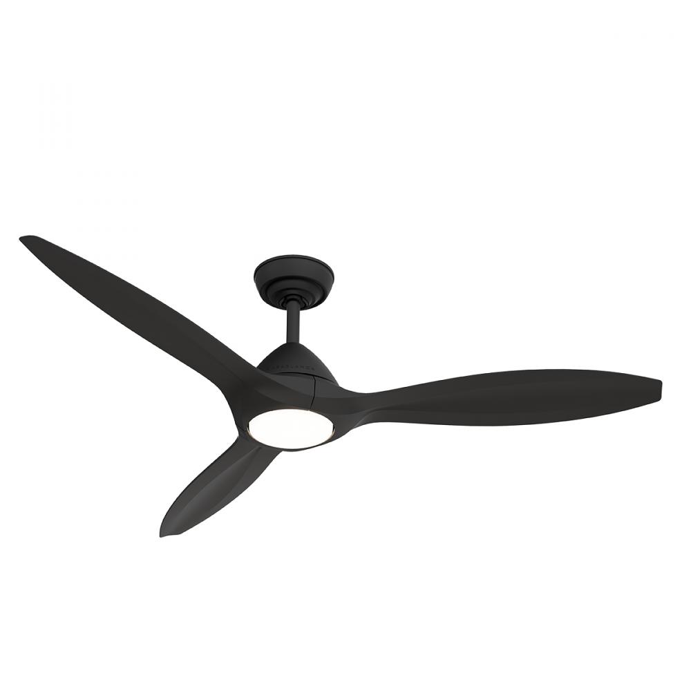 Casablanca 56 inch Surea ENERGY STAR® Matte Black Damp Rated Ceiling Fan with LED Light Kit